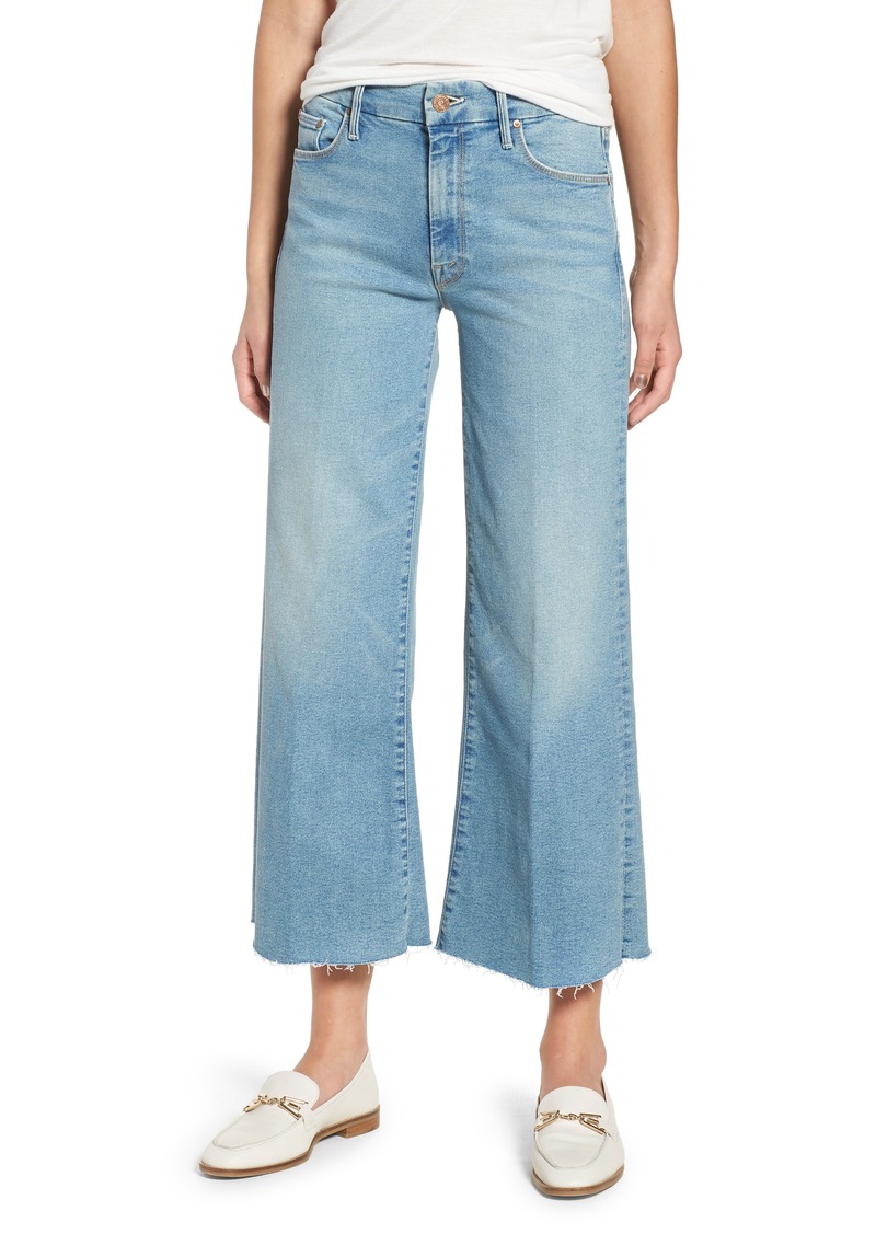 Mother Denim MOTHER The Roller Crop Fray Wide Leg Jeans (Ready to