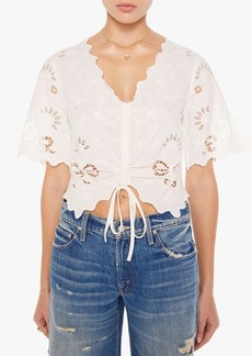 Mother Denim MOTHER The Social Butterfly Lace Crop Top