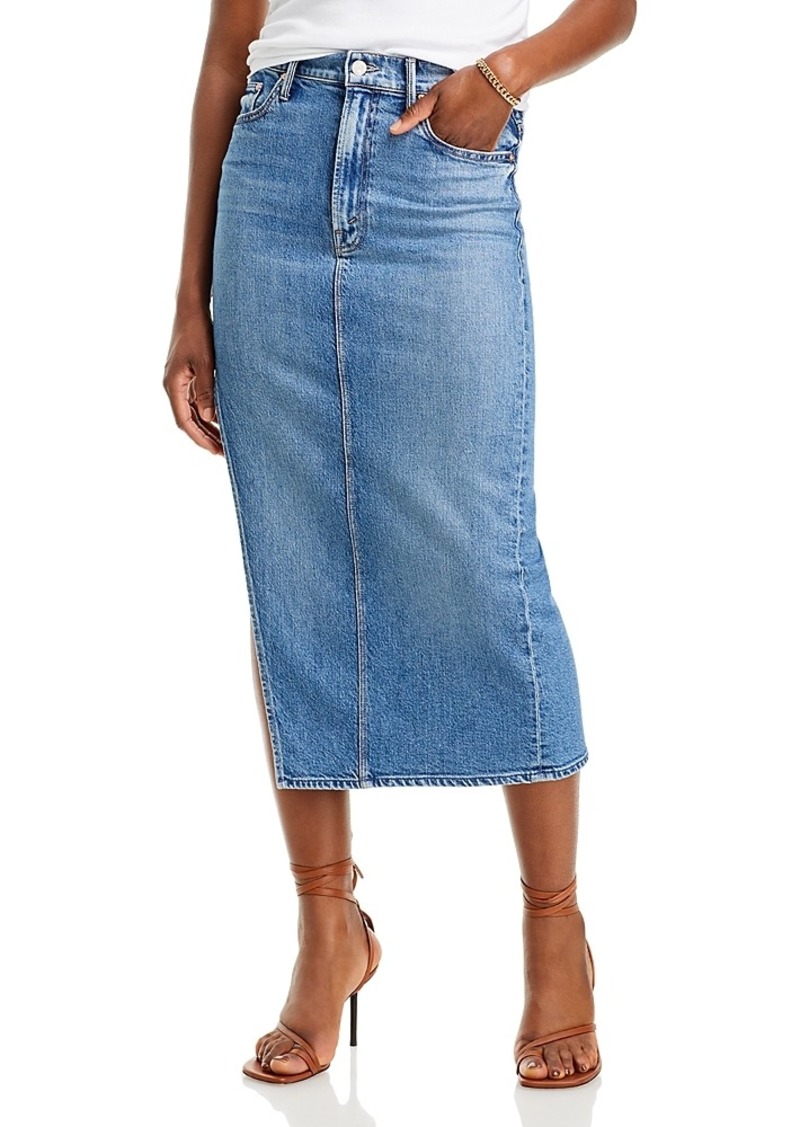 Mother Denim Mother The Split Second Denim Midi Skirt