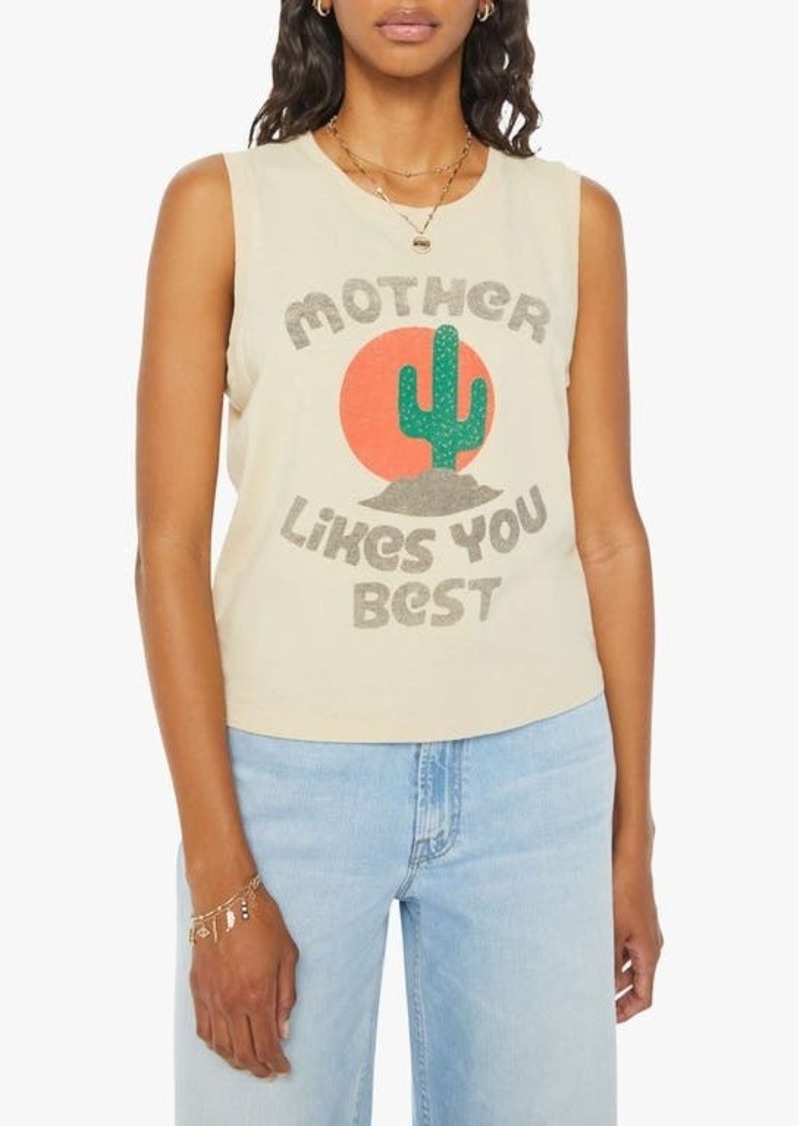 Mother Denim MOTHER The Strong & Silent Type Graphic Muscle T-Shirt