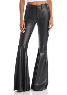 Mother Denim Mother The Super Cha Cha Prep Faux Leather Flare Jeans