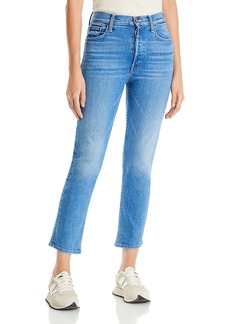 Mother Denim Mother The Tomcat High Rise Cropped Straight Leg Jeans in Layover