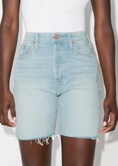 Mother Denim The Tripper frayed-edge denim shorts