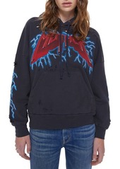 Mother Denim MOTHER The Whip It Cotton Graphic Hoodie
