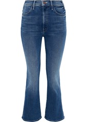 Mother Denim Mother Woman The Hustler Faded High-rise Kick-flare Jeans Mid Denim