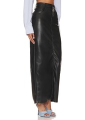 Mother Denim MOTHER X Revolve The Mid Rise Faux Leather Column Skirt