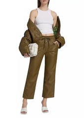 Mother Denim Ramble Vegan Leather Lounger Pants