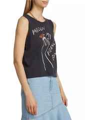 Mother Denim Strong And Silent Type Cotton Muscle Tank