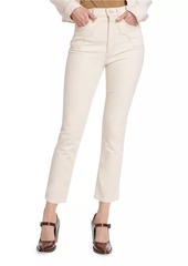 Mother Denim The Buckle Bunny Rider High-Rise Skinny Ankle Jeans