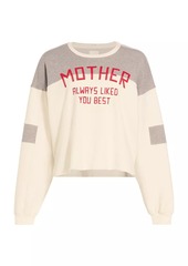 Mother Denim The Champ Printed Logo Pullover Sweatshirt
