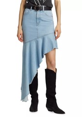 Mother Denim The Crinkle Cut Denim Skirt