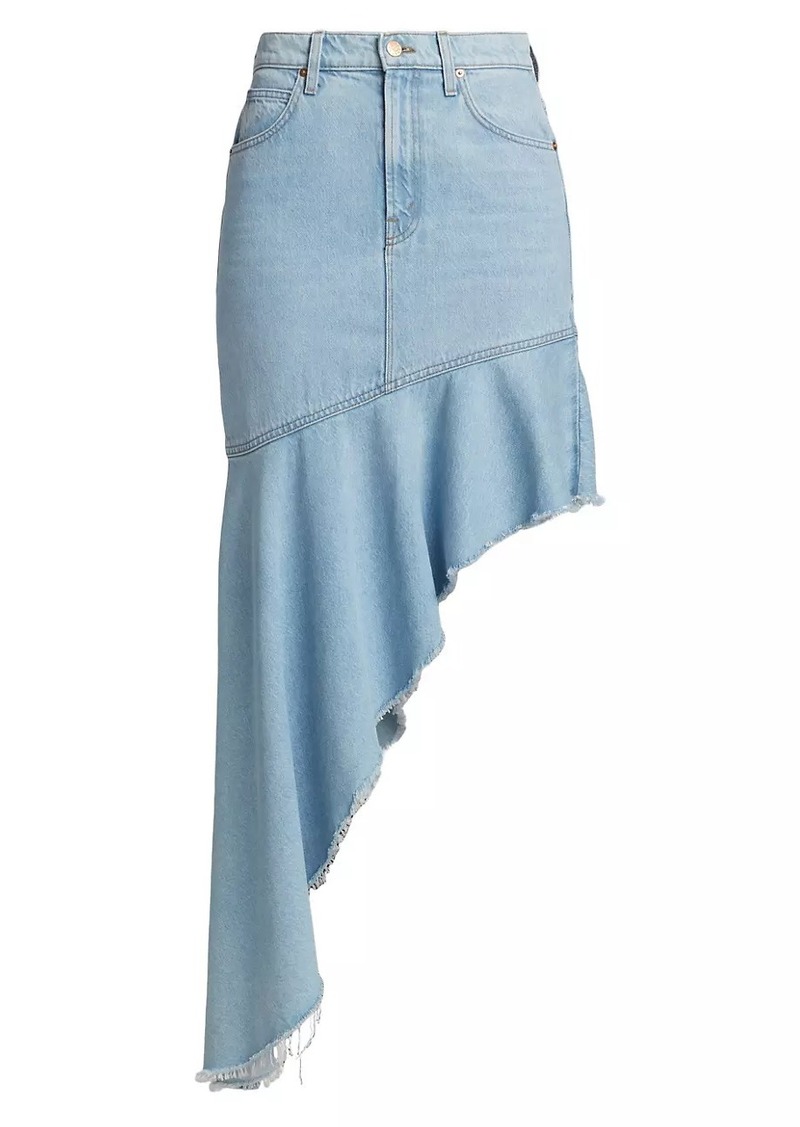 Mother Denim The Crinkle Cut Denim Skirt