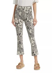 Mother Denim The Hustler Floral Flared Ankle Jeans