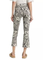 Mother Denim The Hustler Floral Flared Ankle Jeans