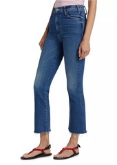 Mother Denim The Hustler High-Rise Ankle Fray Pants