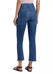 Mother Denim The Hustler High-Rise Ankle Fray Pants