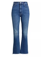 Mother Denim The Hustler High-Rise Ankle Fray Pants