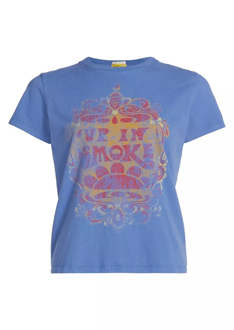 Mother Denim The Lil Goodie Goodie Abstract Cotton T-Shirt