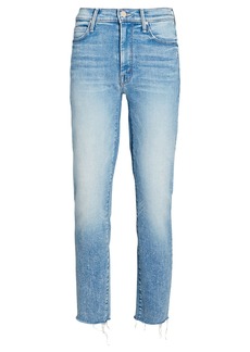 Mother Denim The Looker Ankle Fray Skinny Jeans