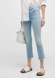 Mother Denim The Mid Rise Dazzler Crop Fray Jeans