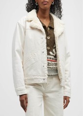 Mother Denim The Off The Grid Sherpa Bomber Jacket 
