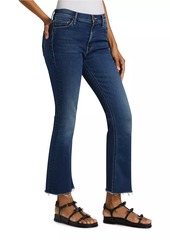 Mother Denim The Outsider Mid-Rise Frayed Ankle Jeans