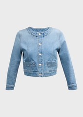 Mother Denim The Picky Cropped Denim Jacket