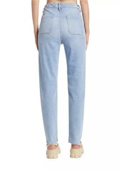 Mother Denim The Private Double Pocket Skimp High-Rise Stretch Tapered Jeans