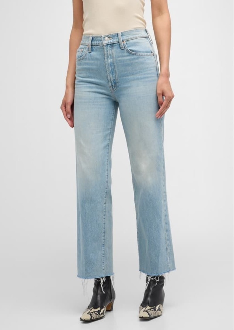 Mother Denim The Rambler Zip Ankle Fray Jeans