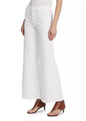 Mother Denim The Roller Fray Mid-Rise Wide-Leg Pants