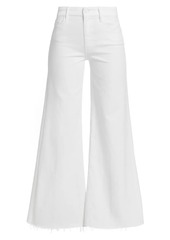 Mother Denim The Roller Fray Mid-Rise Wide-Leg Pants