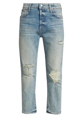 Mother Denim The Scrapper Ankle Distressed Jeans