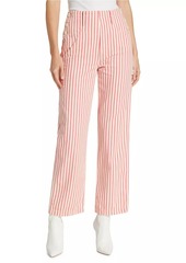 Mother Denim The Seafarer Striped Ankle Pants