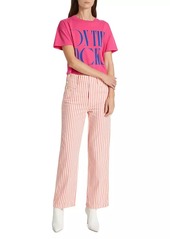 Mother Denim The Seafarer Striped Ankle Pants