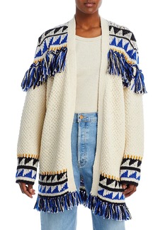 Mother Denim The Tassel Is Worth The Hassel Womens Alpaca Blend Tassel Cardigan Sweater