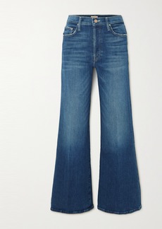 Mother Denim The Tomcat Roller Distressed High-rise Wide-leg Jeans