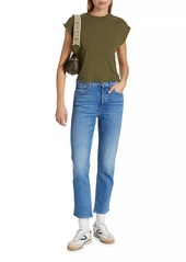 Mother Denim The Tomcat Straight-Leg Cropped Jeans