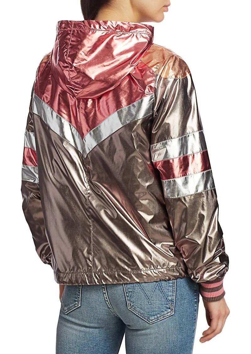MOTHER Drop Pillow Talk quilted padded faux pebbled-leather jacket