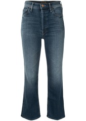 Mother Denim The Tripped flared cropped jeans