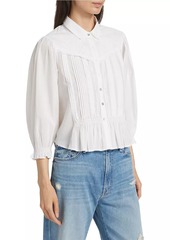 Mother Denim The Tucks And Gathers Cotton Blouse