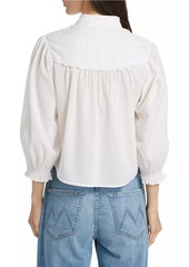 Mother Denim The Tucks And Gathers Cotton Blouse