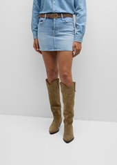 Mother Denim The Vagabond Denim Mini Skirt