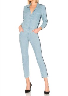 Mother Denim The Zip Riveter Jumpsuit In 18 Wheels And One Steaming Hot Engine