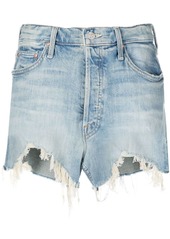 Mother Denim Tomcat high-waist frayed short