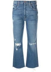 Mother Denim Tomcat ripped-knit jeans