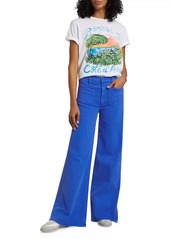 Mother Denim Undercover Sneak Mid-Rise Wide-Leg Jeans