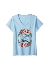 Mother Denim Womens Bridal Party Mother Of The Bride Wedding V-Neck T-Shirt