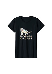 Mother Denim Womens Funny Mother Of Cats Design T-Shirt