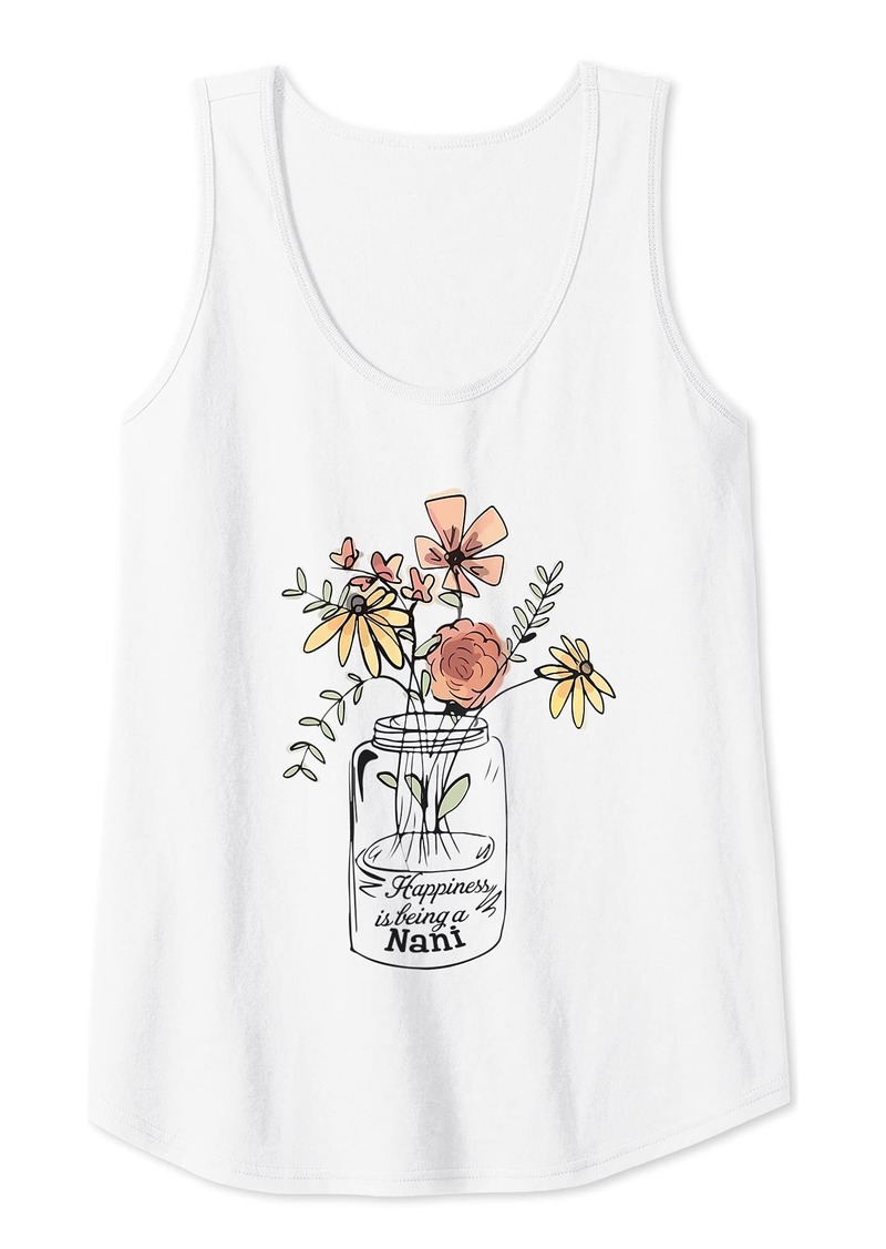 Mother Denim Womens Hapiness is being Nani flower Tank Top