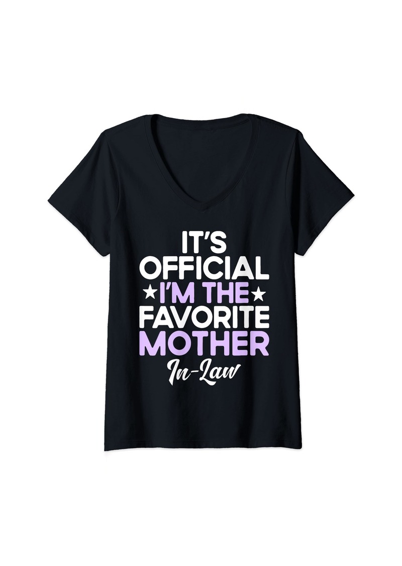 Mother Denim Womens Its official im the favorite Mother in Law V-Neck T-Shirt